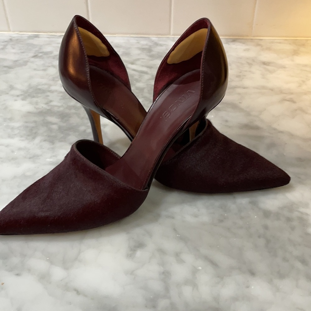 Vince burgundy stiletto heel